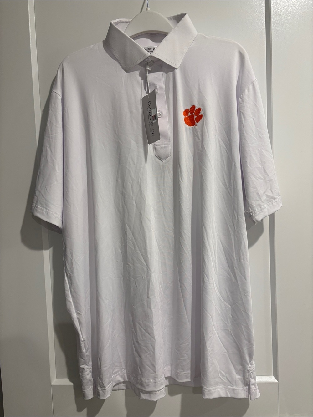 Collars & Co Men’s Featherweight Short Sleeve Dress Collar Polo Large